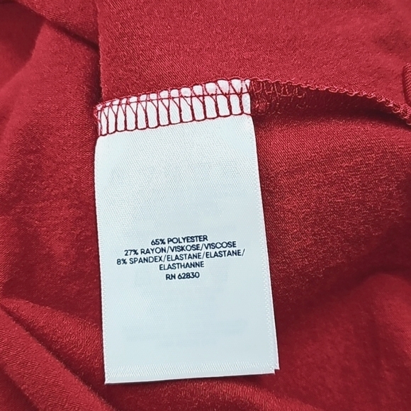 Lands' End Fleece Lined Leggings & LS Tee, Buffalo Plaid Blk White, Red XL 18 - Picture 6 of 12